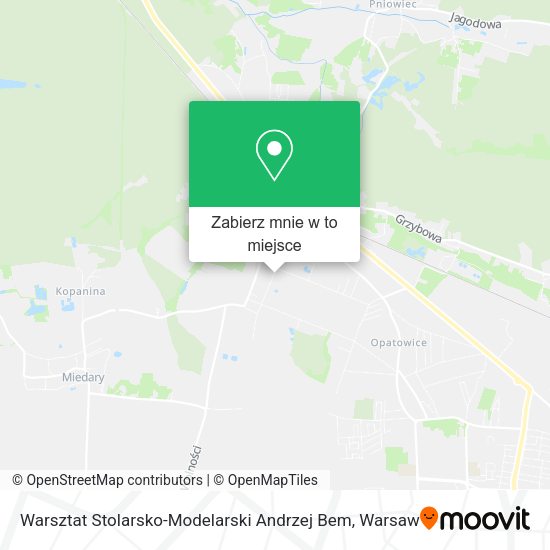 Mapa Warsztat Stolarsko-Modelarski Andrzej Bem