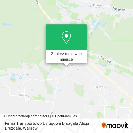 Mapa Firma Transportowo Usługowa Druzgała Alicja Druzgała