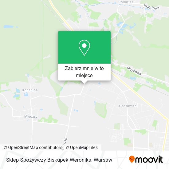 Mapa Sklep Spożywczy Biskupek Weronika