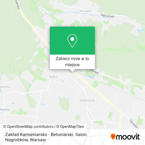 Mapa Zakład Kamieniarsko - Betoniarski. Salon Nagrobków