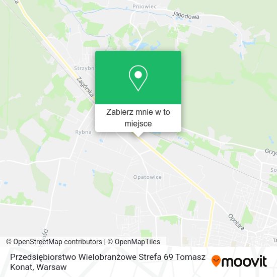 Mapa Przedsiębiorstwo Wielobranżowe Strefa 69 Tomasz Konat