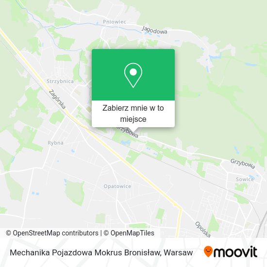 Mapa Mechanika Pojazdowa Mokrus Bronisław