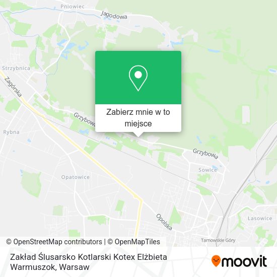 Mapa Zakład Ślusarsko Kotlarski Kotex Elżbieta Warmuszok