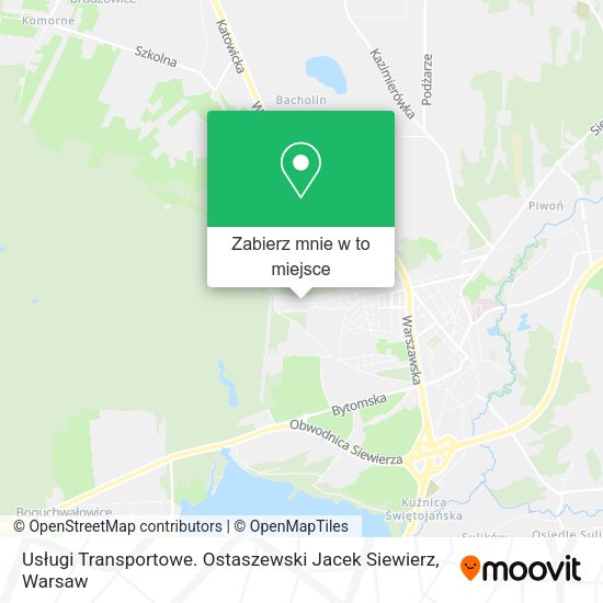 Mapa Usługi Transportowe. Ostaszewski Jacek Siewierz