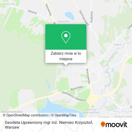 Mapa Geodeta Uprawniony mgr inż. Niemiec Krzysztof