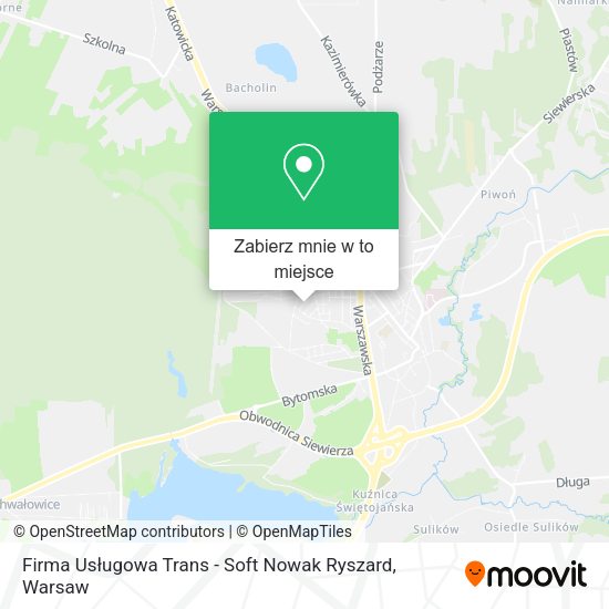 Mapa Firma Usługowa Trans - Soft Nowak Ryszard