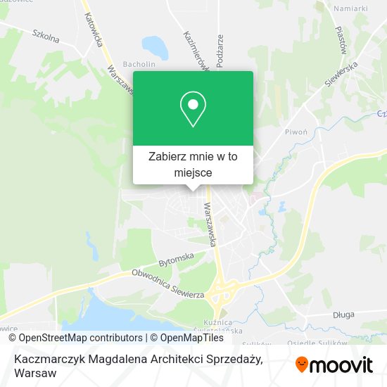 Mapa Kaczmarczyk Magdalena Architekci Sprzedaży