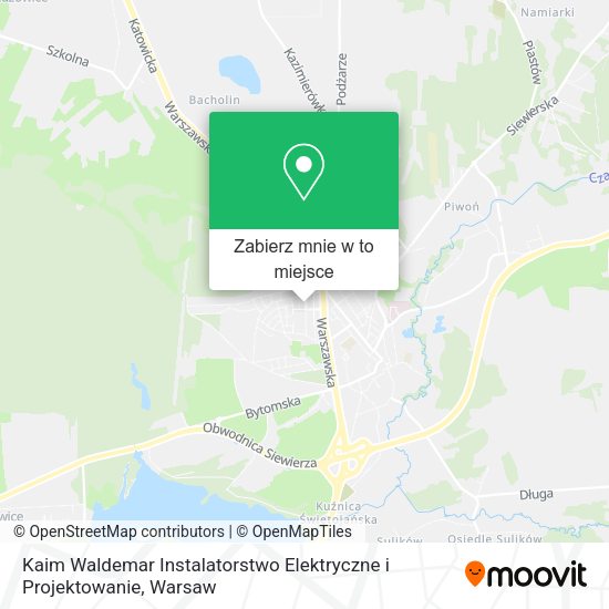 Mapa Kaim Waldemar Instalatorstwo Elektryczne i Projektowanie