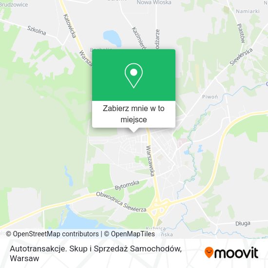 Mapa Autotransakcje. Skup i Sprzedaż Samochodów