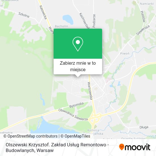 Mapa Olszewski Krzysztof. Zakład Usług Remontowo - Budowlanych