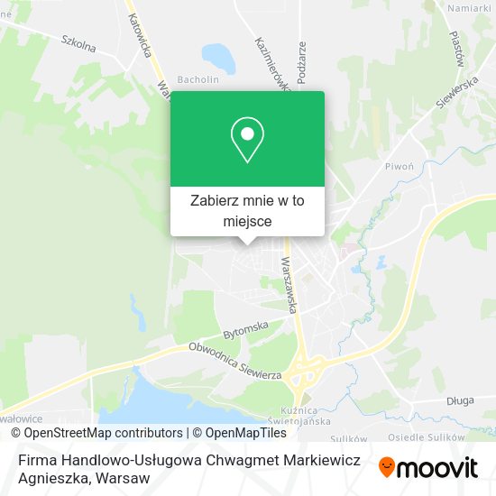 Mapa Firma Handlowo-Usługowa Chwagmet Markiewicz Agnieszka