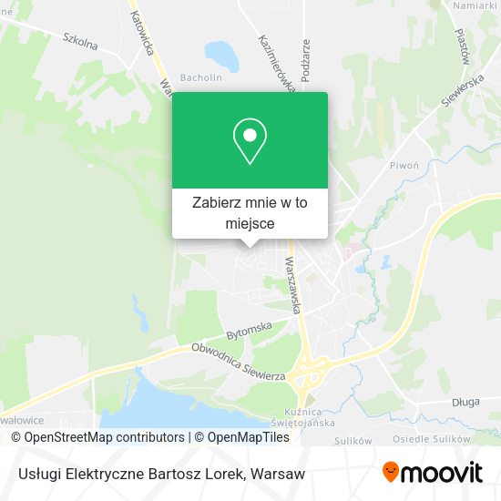 Mapa Usługi Elektryczne Bartosz Lorek