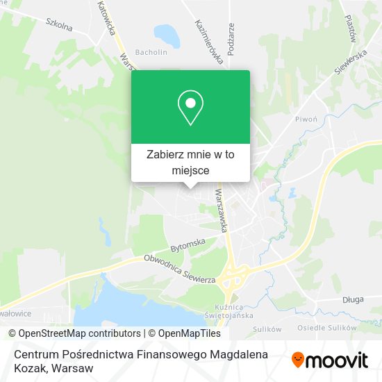 Mapa Centrum Pośrednictwa Finansowego Magdalena Kozak