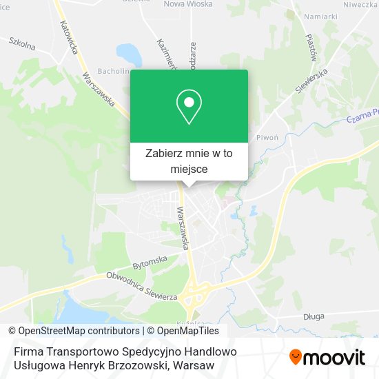 Mapa Firma Transportowo Spedycyjno Handlowo Usługowa Henryk Brzozowski