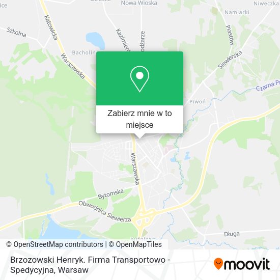 Mapa Brzozowski Henryk. Firma Transportowo - Spedycyjna