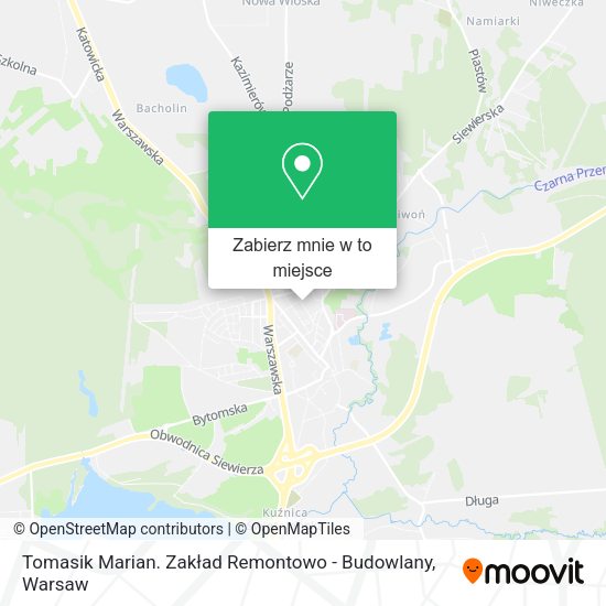 Mapa Tomasik Marian. Zakład Remontowo - Budowlany