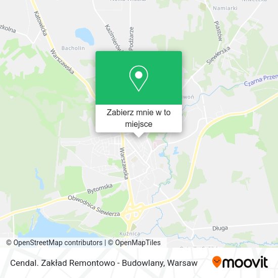 Mapa Cendal. Zakład Remontowo - Budowlany