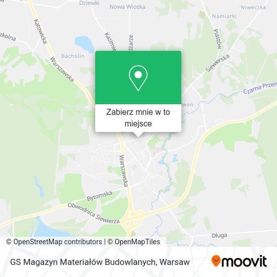 Mapa GS Magazyn Materiałów Budowlanych