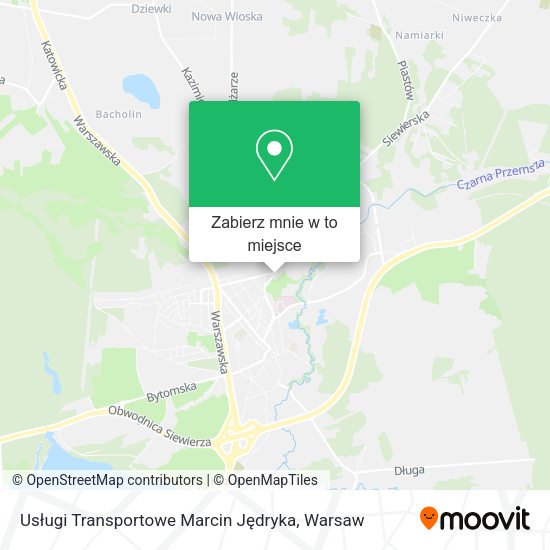 Mapa Usługi Transportowe Marcin Jędryka