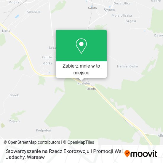 Mapa Stowarzyszenie na Rzecz Ekorozwoju i Promocji Wsi Jadachy