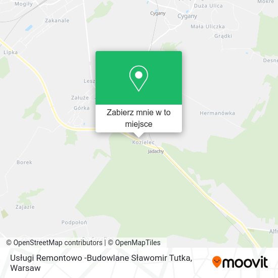 Mapa Usługi Remontowo -Budowlane Sławomir Tutka