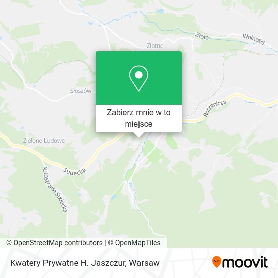 Mapa Kwatery Prywatne H. Jaszczur