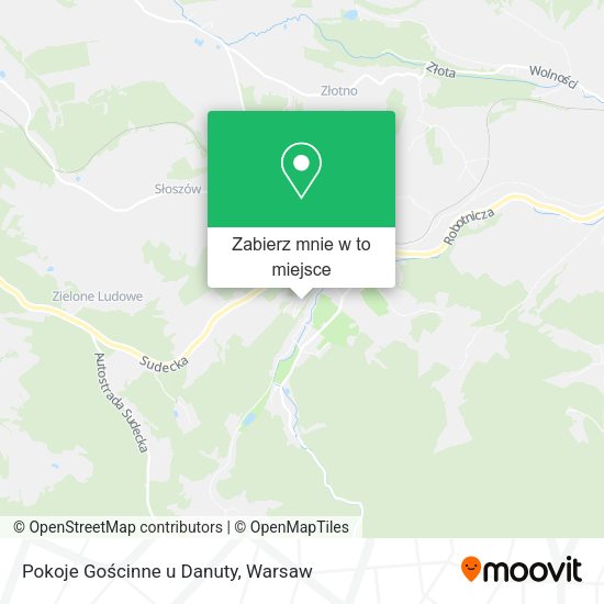 Mapa Pokoje Gościnne u Danuty