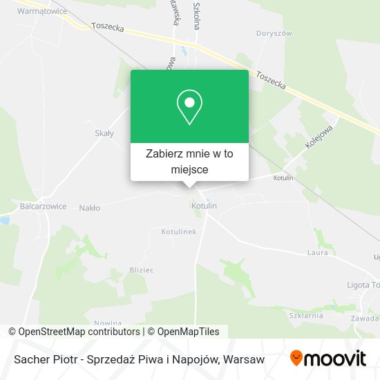 Mapa Sacher Piotr - Sprzedaż Piwa i Napojów