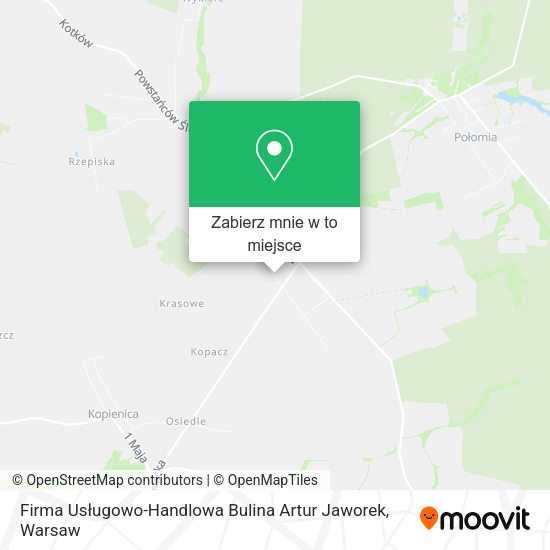 Mapa Firma Usługowo-Handlowa Bulina Artur Jaworek