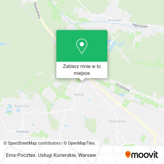 Mapa Ems-Pocztex. Usługi Kurierskie