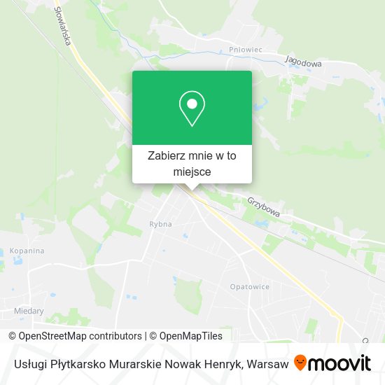 Mapa Usługi Płytkarsko Murarskie Nowak Henryk