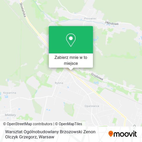 Mapa Warsztat Ogólnobudowlany Brzozowski Zenon Olczyk Grzegorz