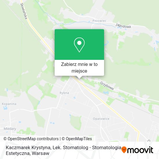 Mapa Kaczmarek Krystyna, Lek. Stomatolog - Stomatologia Estetyczna