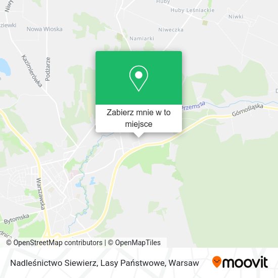 Mapa Nadleśnictwo Siewierz, Lasy Państwowe