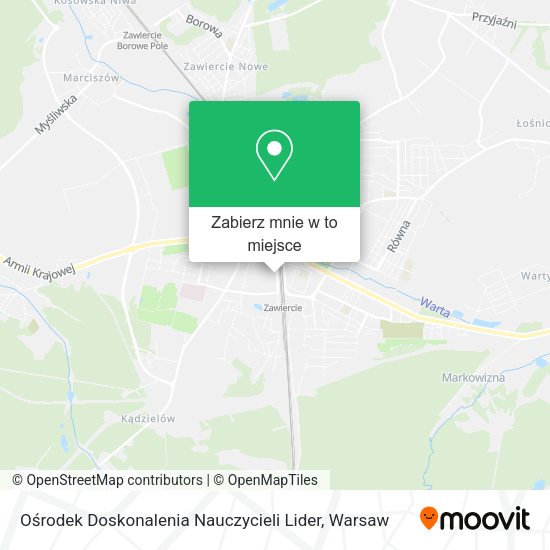 Mapa Ośrodek Doskonalenia Nauczycieli Lider