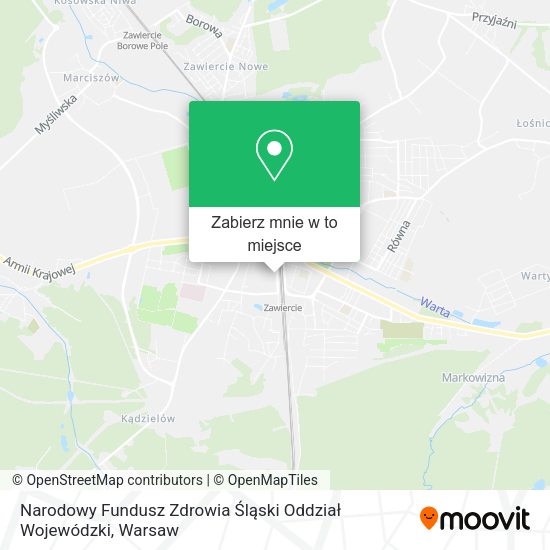 Mapa Narodowy Fundusz Zdrowia Śląski Oddział Wojewódzki