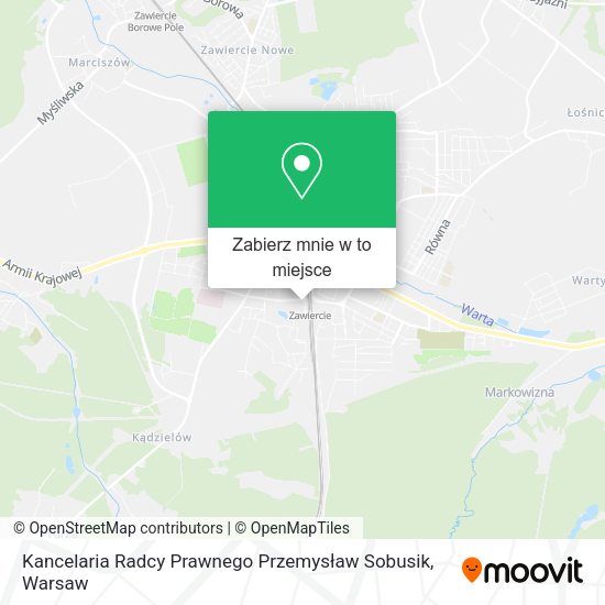 Mapa Kancelaria Radcy Prawnego Przemysław Sobusik