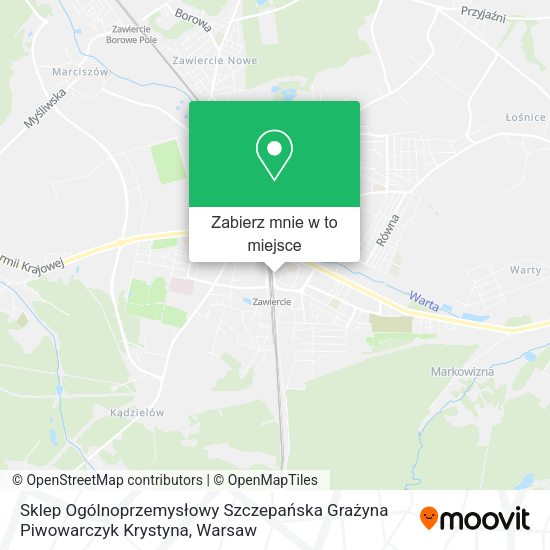 Mapa Sklep Ogólnoprzemysłowy Szczepańska Grażyna Piwowarczyk Krystyna