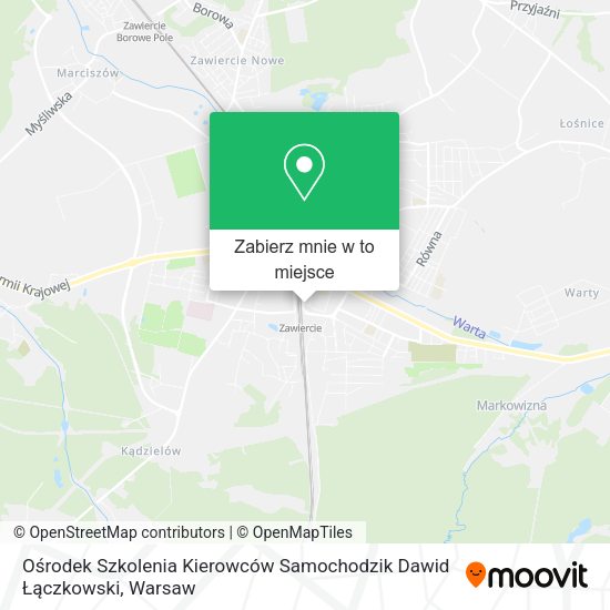 Mapa Ośrodek Szkolenia Kierowców Samochodzik Dawid Łączkowski