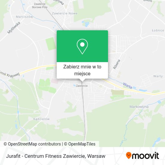 Mapa Jurafit - Centrum Fitness Zawiercie