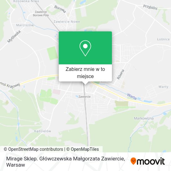 Mapa Mirage Sklep. Główczewska Małgorzata Zawiercie