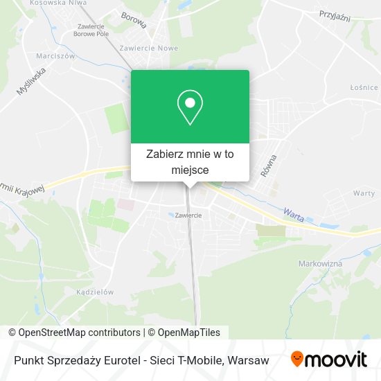 Mapa Punkt Sprzedaży Eurotel - Sieci T-Mobile