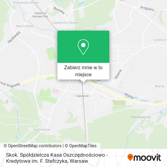 Mapa Skok. Spółdzielcza Kasa Oszczędnościowo - Kredytowa im. F. Stefczyka