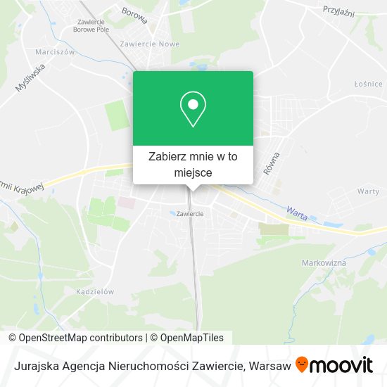 Mapa Jurajska Agencja Nieruchomości Zawiercie