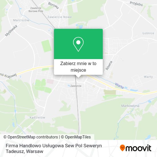 Mapa Firma Handlowo Usługowa Sew Pol Seweryn Tadeusz