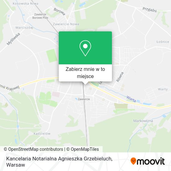 Mapa Kancelaria Notarialna Agnieszka Grzebieluch