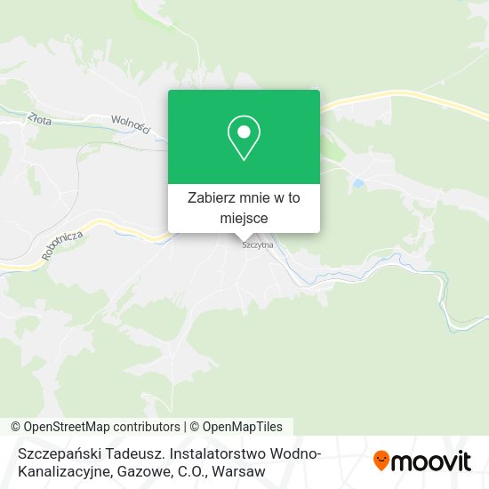 Mapa Szczepański Tadeusz. Instalatorstwo Wodno-Kanalizacyjne, Gazowe, C.O.