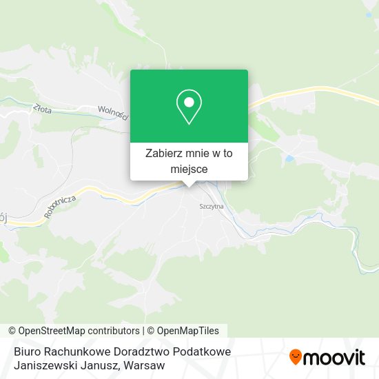 Mapa Biuro Rachunkowe Doradztwo Podatkowe Janiszewski Janusz