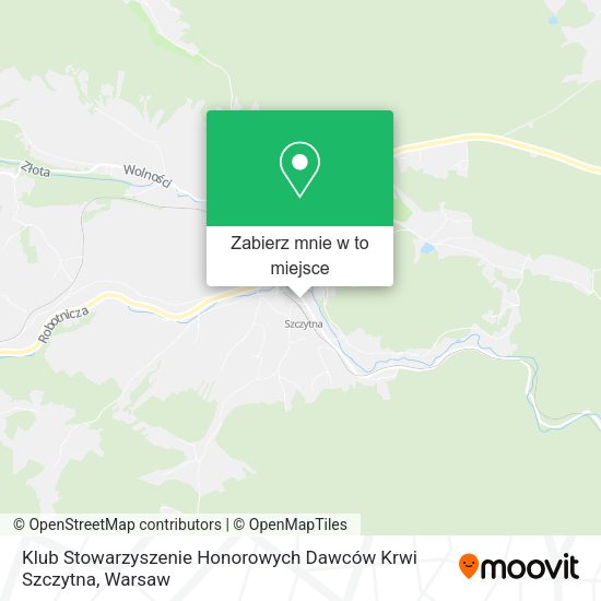 Mapa Klub Stowarzyszenie Honorowych Dawców Krwi Szczytna