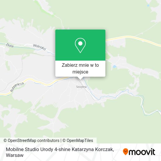 Mapa Mobilne Studio Urody 4-shine Katarzyna Korczak